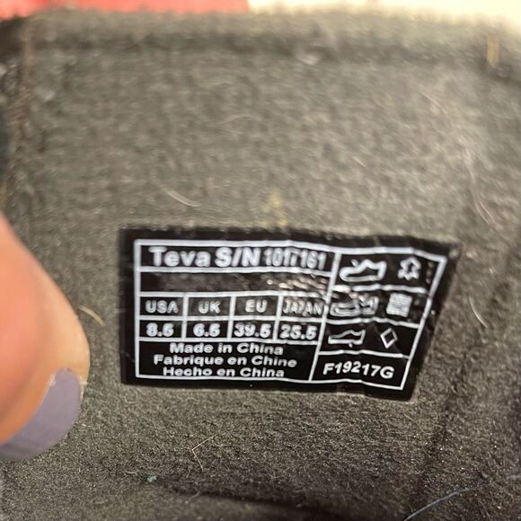 Teva Foxy Boots Leather Side Zip Ankle Booties Goth Emo Waterproof Black 8.5 - Picture 12 of 15